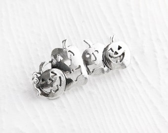 Jack-O-Laterns Sterling Silver Pin Brooch