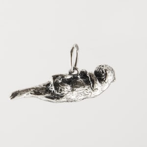 Fluss Otter Sterling Silber Charm oder Anhänger