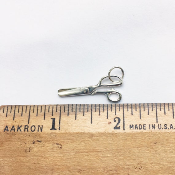 Miniature Sterling Silver Scissors Charm: Moving … - image 6