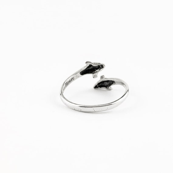 Dolphin Sterling Silver Adjustable Ring, Adjustab… - image 5