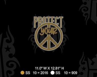Protect Your Peace Instant Digital Download Rhinestone Template SVG Design File
