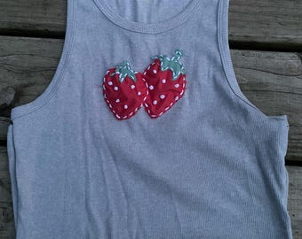 Strawberry tank patchwork