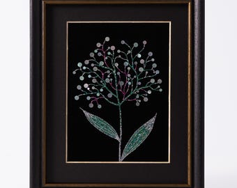 Hydrangea | Handmade Mother-of-Pearl Wall Art | Mixed Media | Limited Edition 01/10