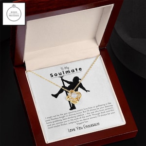 To My Soulmate Love Knot Necklace, Gift for Girlfriend, Gift for Wife, Anniversary Gift, Birthday Gift, Gift Idea, Gift for Her