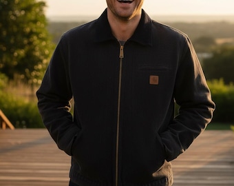 Upcycled Carhartt Detroit Jacket: Reworked Vintage Canvas Workwear