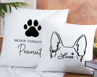 Custom Dog Pillow, Personalized Dog Pillow, Custom Pet Pillow, Cat Pillow Cover, Pet Memorial, Pet Loss Gift, Dog Lovers Gift, Dog Memorial