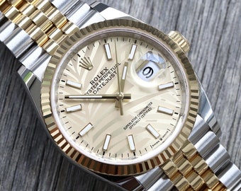 Rolex Datejust 36mm Two Tone Palm Dial 126233