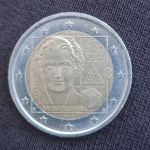 Italian 2 euro commemorative coin 2020 with minting error