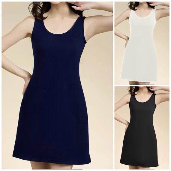 ladies sleeveless midi dresses Womans Scoopneck Knee Length Slip Sleepwear Strappy Dress bowling-shoes