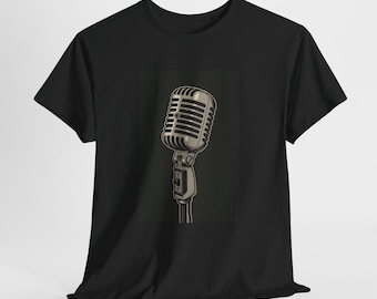 ヴィンテージマイクTシャツ – レトロ音楽愛好家向けグラフィックTシャツ