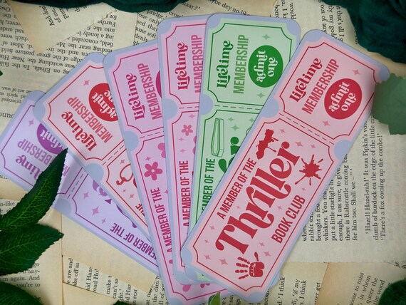 Admission Ticket Bookmark – Bookish Gift