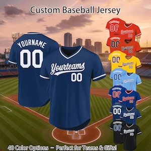 Custom Pullover Baseball Jersey, Perfect for Teams, Gifts,  Fan Apparel ,Unisex Comfortable Fit, Gifts for Adult Toddler Youth Party.