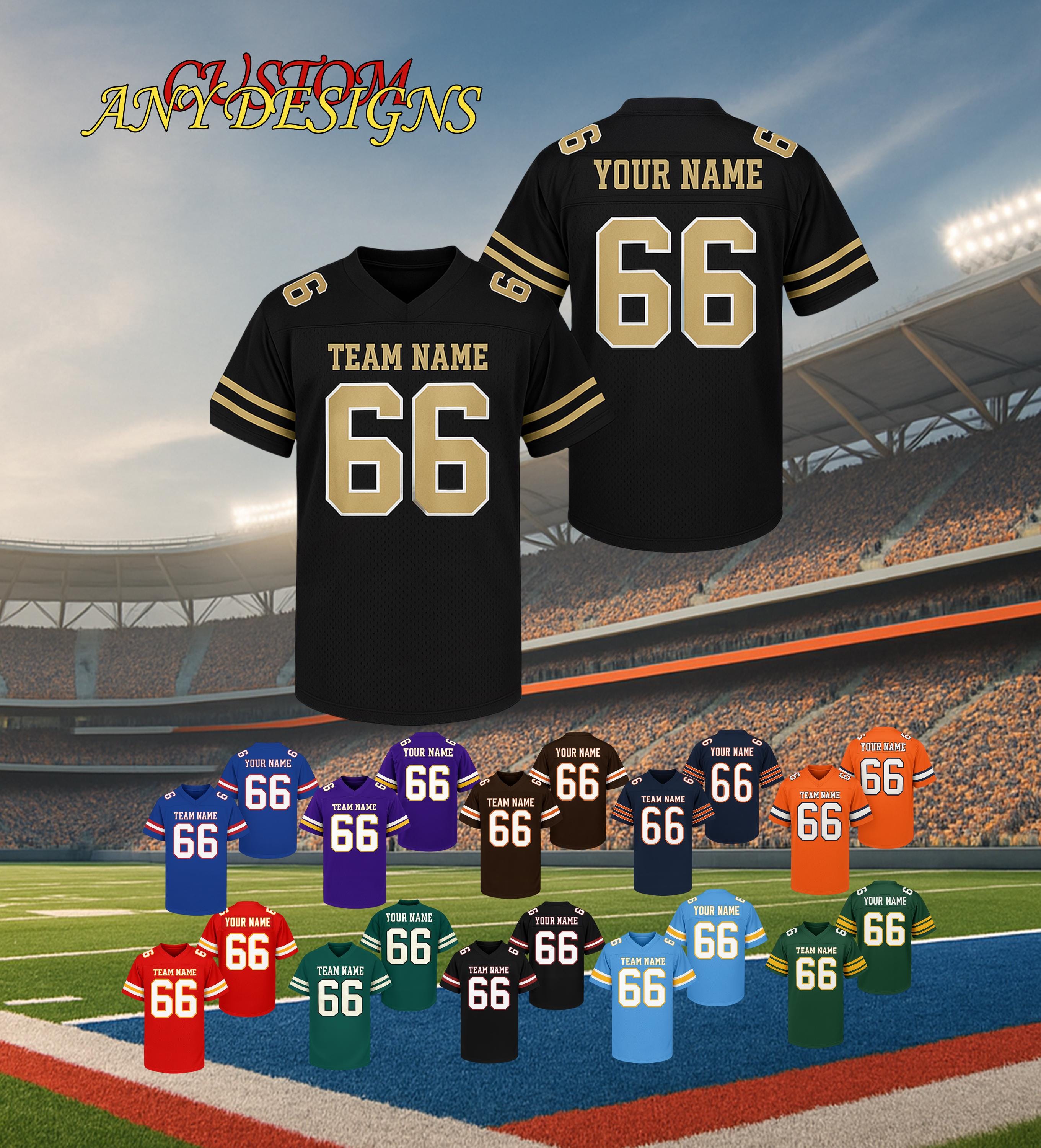 Pittsburgh Steelers Jersey Letter & Number Kit – Unsewn, Any Year, Custom Fit