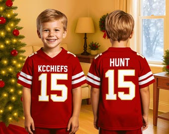 Custom Football Jersey, Personalized Printed Name Number LOGO, Team uniform Christmas Gift for Men Women Kids toddler