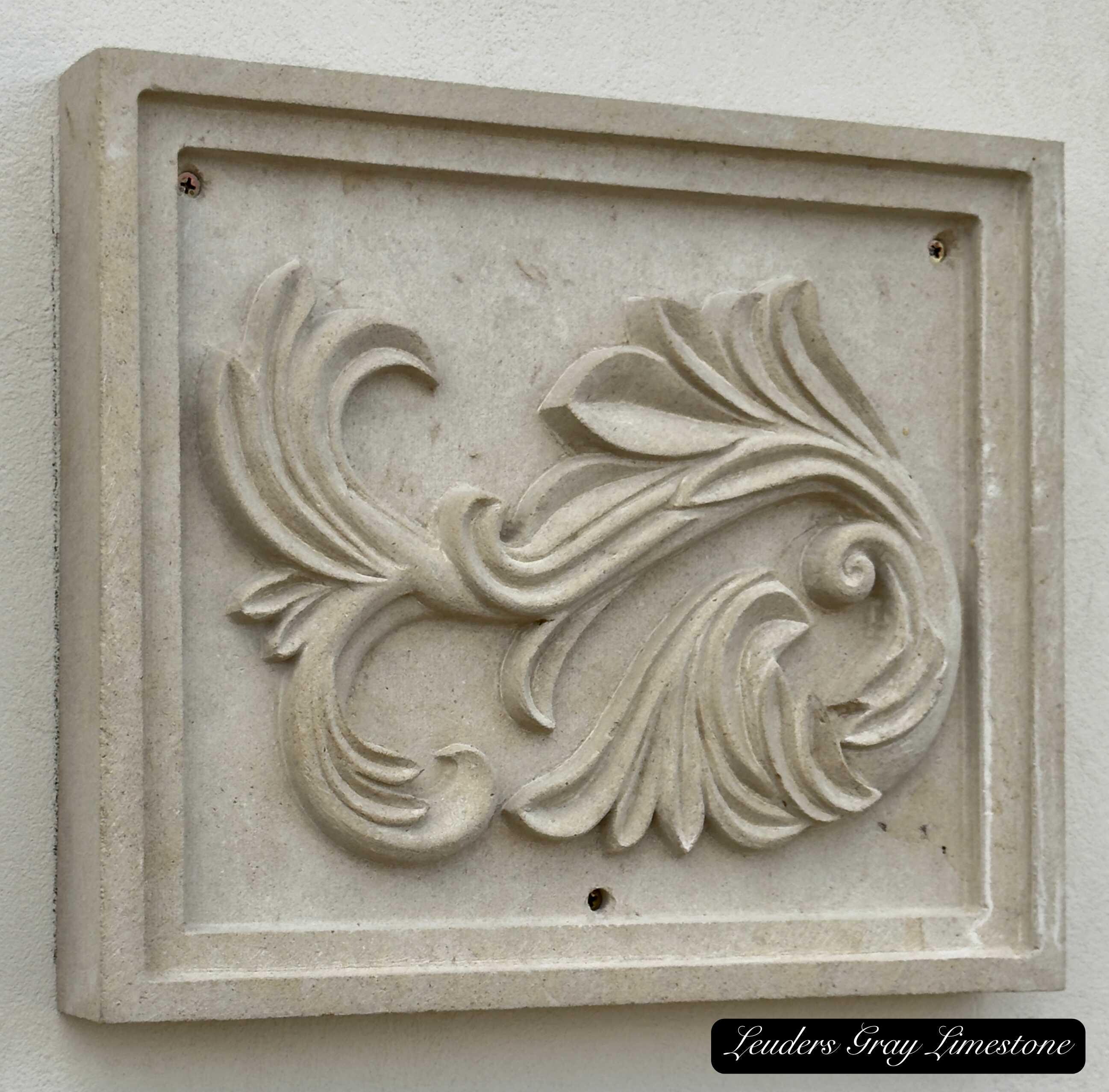 Custom Limestone Pattern Monaco – Custom Hand-carved Limestone or Cantera Stone Fireplace Mantel ...