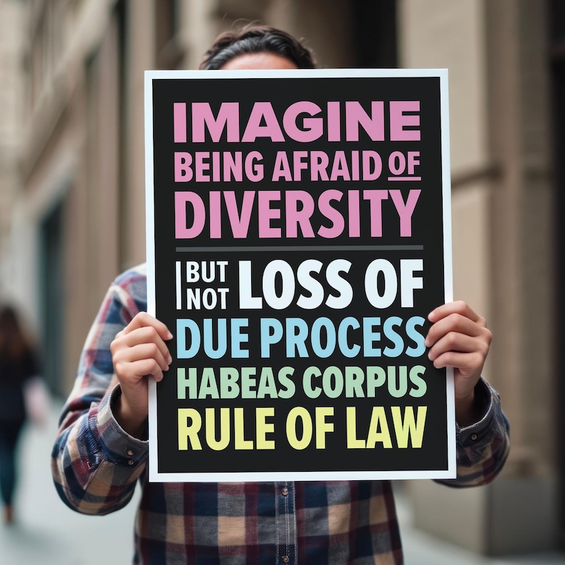 Civil Rights DEI Protest Sign: Printable Anti-trump Rally Poster ...