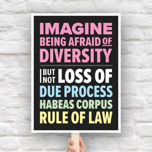 Civil Rights DEI Protest Sign: Printable Anti-Trump Rally Poster (PDF Download, 4 Sizes)