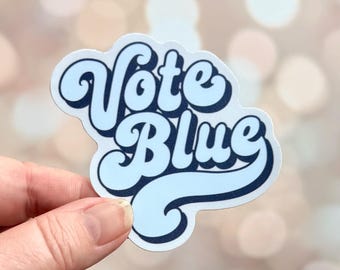 Vote Blue Vinyl Die-Cut Sticker | Progressive Political Sticker | For Laptops & Water Bottles