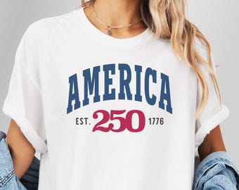 America 250 T-Shirt, USA 1776 Patriotic Shirt, July 4th Independence Day Tee