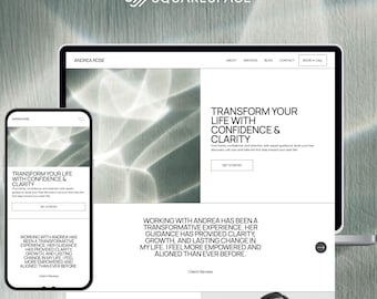 Therapist Website Template | Calm Minimal Squarespace 7.1 for Psychologists, Counselors & Private Practice | Wellness Design