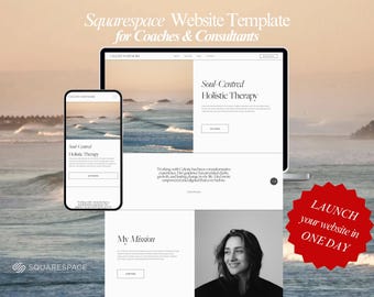 Life Coach Website Template | Warm Minimal Squarespace 7.1 for Coaches & Wellness Business