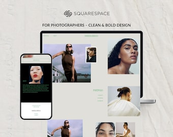 Photographer Squarespace Template, Modern Photography Website Template, Creative Portfolio Website, Squarespace 7.1 Design