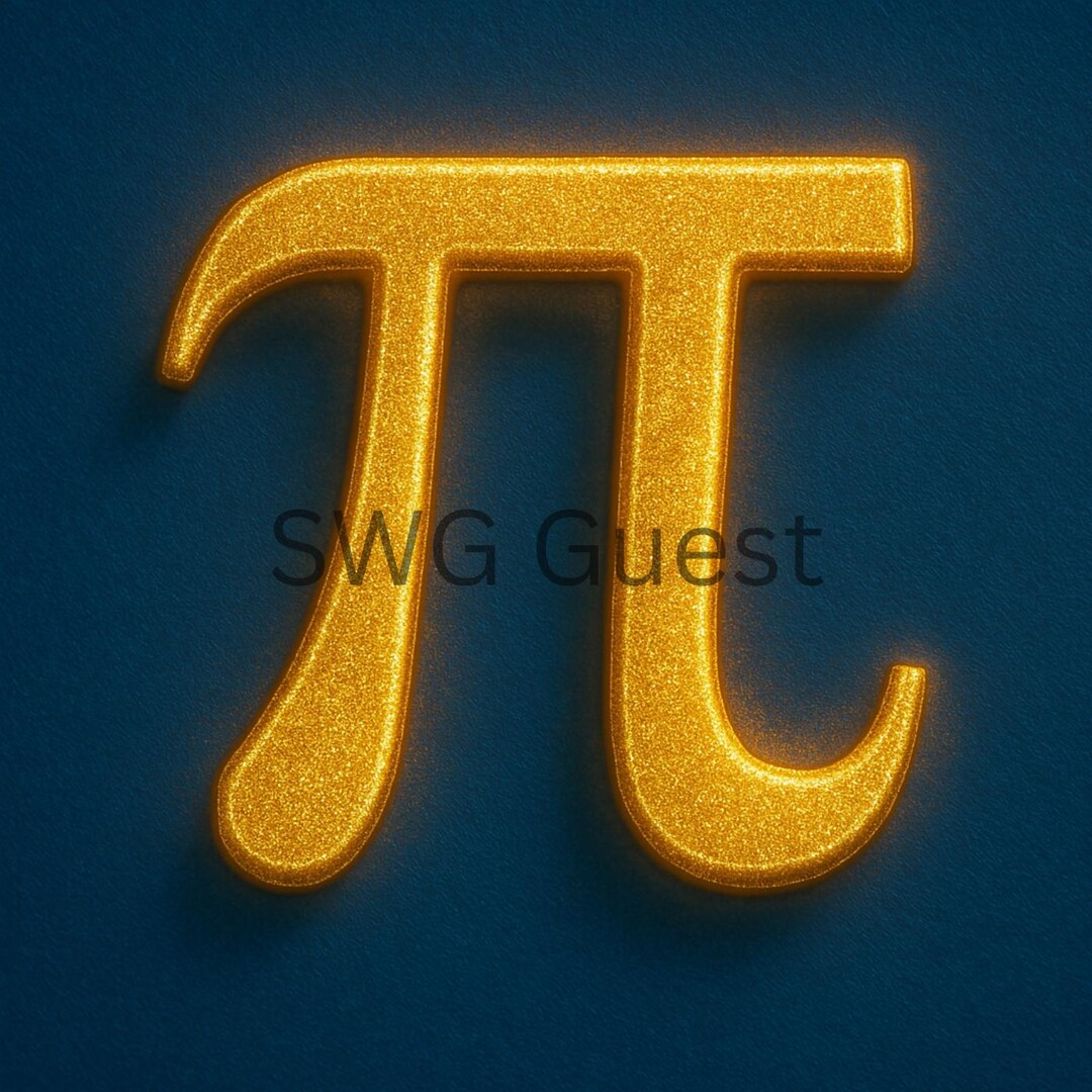 Golden Greek Letter Pi (π), PNG Design, Digital Download - Etsy