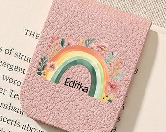 Marcapáginas para niñas, marcapáginas magnético personalizado para niña, clip para libros con nombre de arcoíris, lindo regalo de regreso a clases