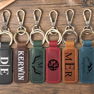 Custom Name Keychain,Leather Keychain,Personalized Leather Keychain,Boyfriend Gift For Him,Best Gift,Mens gift,Keychain for Men and Women
