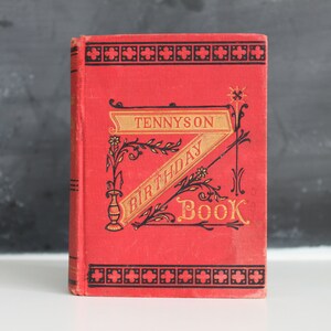 1884 Tennyson Birthday Book by Alfred Tennyson Belford | Etsy