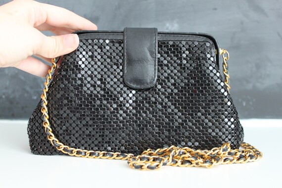 black beaded clutch bag