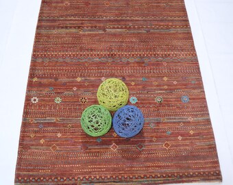 Rustikaler afghanischer Wollteppich - 100x150 Tribal Gabbeh