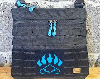 Crossbody bag «PAW» with luminescent accents