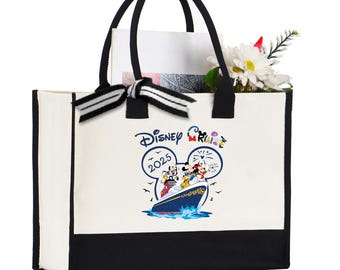 Disney Cruise Tote Bag, Mickey and Friends Cruise Beach Bag, Disney Bag, Disney Family Cruise Trip 2025 Bag, Disney Cruise Squad Tote Bag