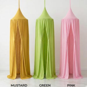 Kids Bed Canopy Cotton for Nursery, Baby Crib Hanging Tent, Mosquito Net & Reading Nook Decor, Playroom Curtain Canopy image 2