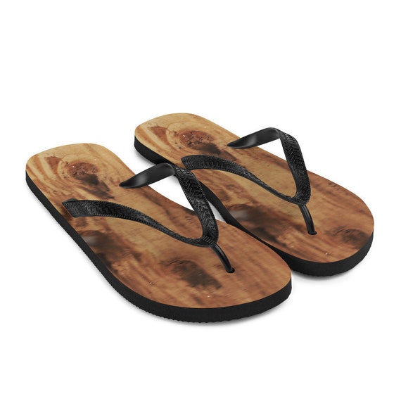wooden flip flops