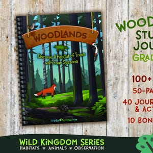 Wild Kingdoms: Woodlands, Explore the Woodland Habitat, Charlotte Mason Nature Study, 5-Week Homeschool Printables
