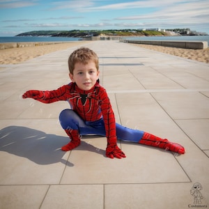 Superhero Costume for Kids - Boys & Toddlers, Full Body Suit with Mask, Halloween Superhero Cosplay