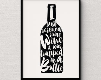 Just Rescued Some Wine - Wall Art