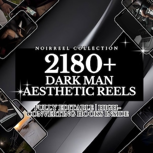 Dark Men Aesthetic Faceless Reels, dark aesthetic faceless reels for men, faceless reel, Instagram Reels, Reels Bundle, Faceless Video