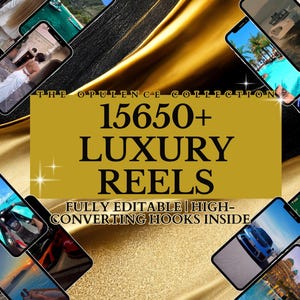 15,000+ Viral Luxury Reel Lifestyle Videos Reels, Cars, Yacht, Plane, Millionaire, TikTok, Instagram, YouTube, Digital Marketing, MRR, PLR