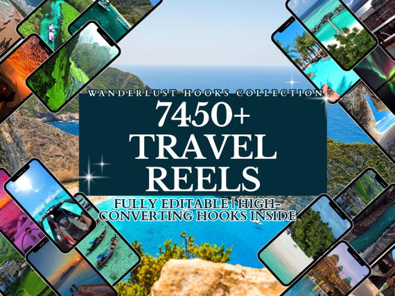 Luxury Travel Reels, Social Media Content, MRR & PLR (7000+)