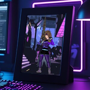 FFXIV Zelenia Art Print: Beatrix-Inspired Knight - Gamer Gift