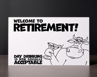 Funny Retirement Card for Coworker – Printable Card Digital Download – “Welcome to Retirement”