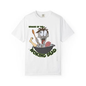 Beware of the Woking Dead! Pun Tee - Funny Zombie T-Shirt - Gag Shirt - Hilarious Halloween Shirt for Horror Fans