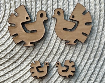 Turkey Earrings SVG – Digital File Only | Fall, Thanksgiving, Laser Cut Earrings | Glowforge, xTool, Cricut