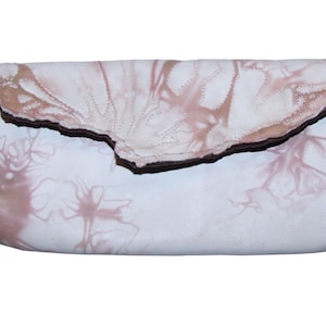 Monedero de cuero marrón y blanco, cartera de cuero, bolso accesorio, estuche de maquillaje, organizador, bolsa de cuero, regalo único, bolso de cuero