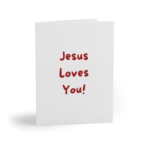 Juego de 8 tarjetas de felicitación "Jesús te ama": perfectas para cualquier ocasión: cumpleaños, agradecimientos, papelería, escritura y regalos creativos.