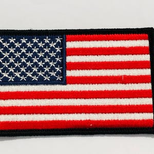 American Flag Patch – Embroidered USA Flag Patch for Jackets, Backpacks, Hats – Patriotic Custom Patch – Iron-On/Sew-On and Velcro backing