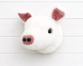 Cerdito de peluche hecho a mano para colgar en la pared, decoración infantil Gentlewoods